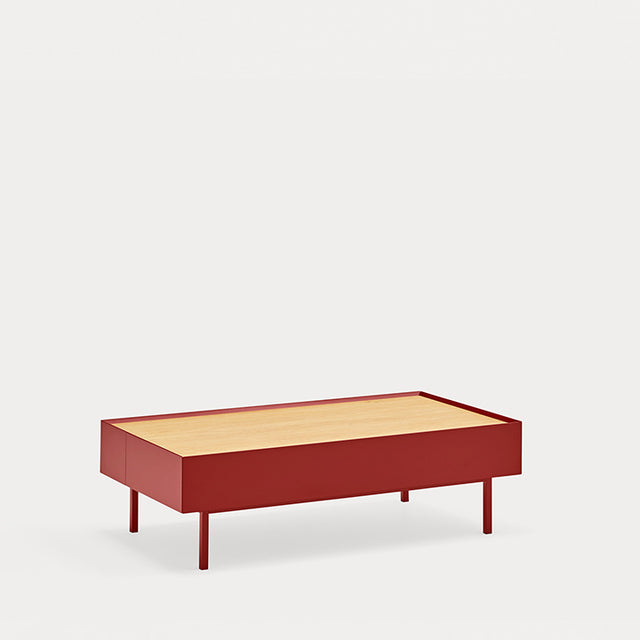 Mesa de Centro Rectangular Arista 110 Burdeos
