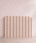 Cabecero Tapizado de Rayas Beige Iris