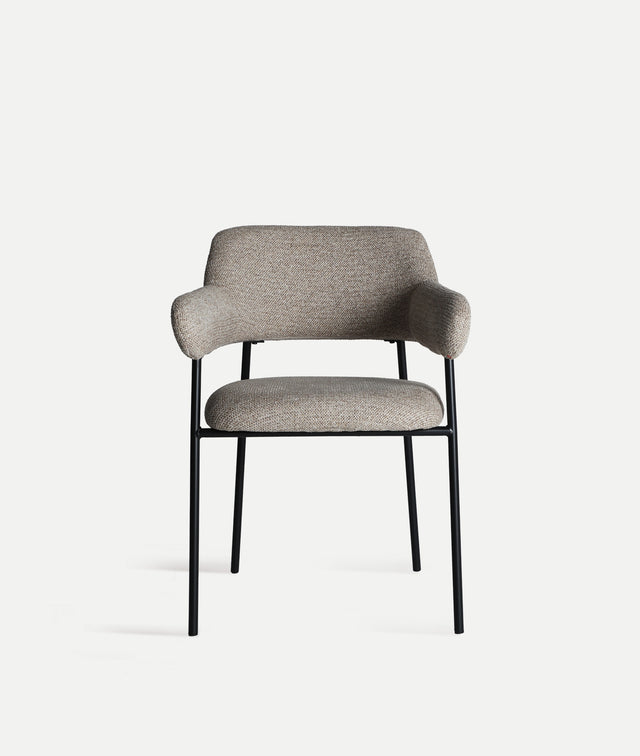 Silla Tapizada Sarzay Marrón Jaspeado