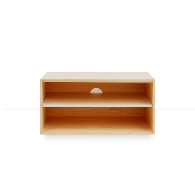 Vista frontal Mueble Auxiliar de 80 cm Natural Nórdico Sin puertas Apoyado a suelo con niveladores Slowdeco