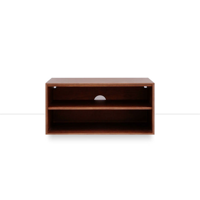 Vista frontal Mueble Auxiliar de 80 cm Nogal Sin puertas Apoyado suelo con niveladores Slowdeco